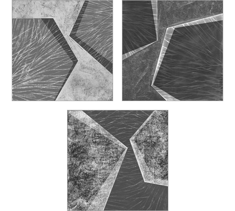 Orchestrated Geometry 3 Piece Art Print Set by Sharon Chandler