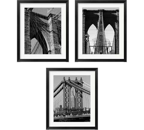 Bridges of NYC 3 Piece Framed Art Print Set by Jeff Pica