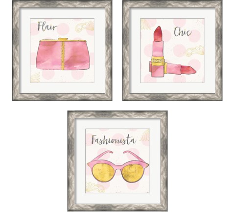 Fashion Blooms Pink 3 Piece Framed Art Print Set by Jess Aiken