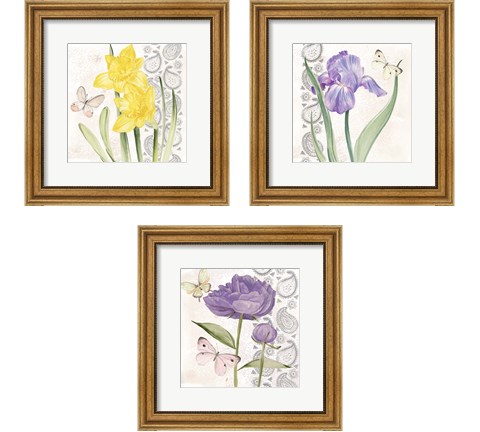 Flowers & Lace 3 Piece Framed Art Print Set by Jennifer Parker