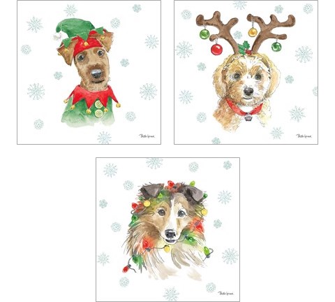 Holiday Paws 3 Piece Art Print Set by Beth Grove
