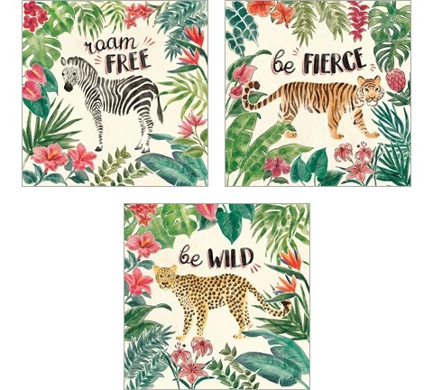 Jungle Vibes 3 Piece Art Print Set by Janelle Penner