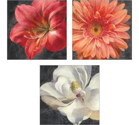 Vivid Floral 3 Piece Art Print Set by Danhui Nai