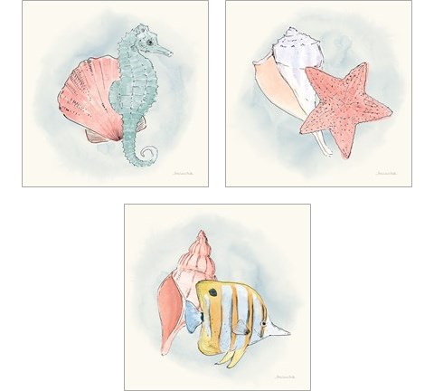 Sea Life 3 Piece Art Print Set by Sara Zieve Miller