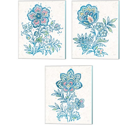 Kala Flower 3 Piece Canvas Print Set by Sue Schlabach