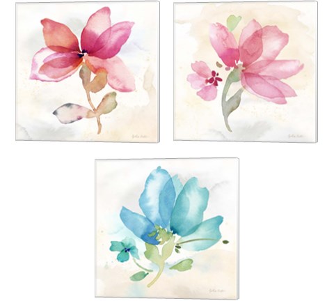 Poppy Single 3 Piece Canvas Print Set by Cynthia Coulter