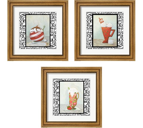 Tis the Season for Cocoa 3 Piece Framed Art Print Set by Diannart