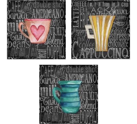 Coffee of the Day 3 Piece Art Print Set by Elizabeth Medley