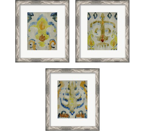 Bohemian Ikat 3 Piece Framed Art Print Set by Chariklia Zarris