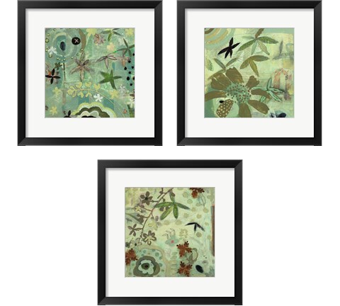 Floral Fantasies 3 Piece Framed Art Print Set by Aleah Koury