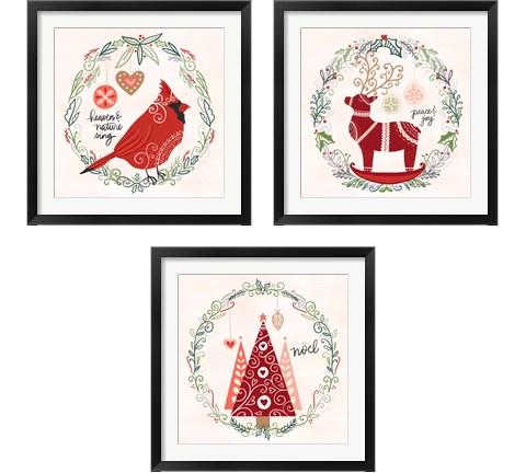 Hygge Christmas 3 Piece Framed Art Print Set by Noonday Design