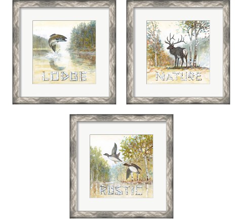 Nature Lodge 3 Piece Framed Art Print Set by Arnie Fisk