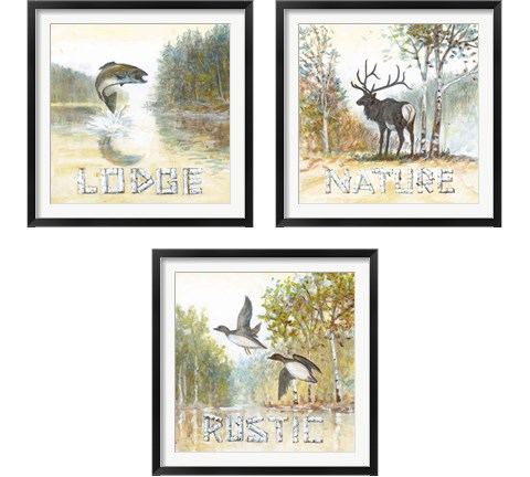 Nature Lodge 3 Piece Framed Art Print Set by Arnie Fisk