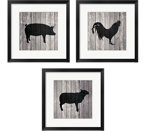 Barn Animal 3 Piece Framed Art Print Set by Tandi Venter