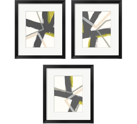 Linear Pulse 3 Piece Framed Art Print Set by June Erica Vess