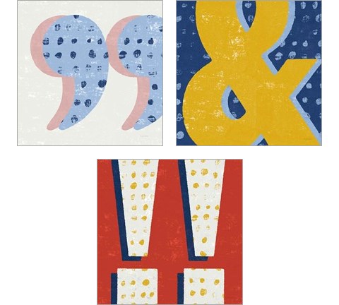 Punctuated Square 3 Piece Art Print Set by Michael Mullan
