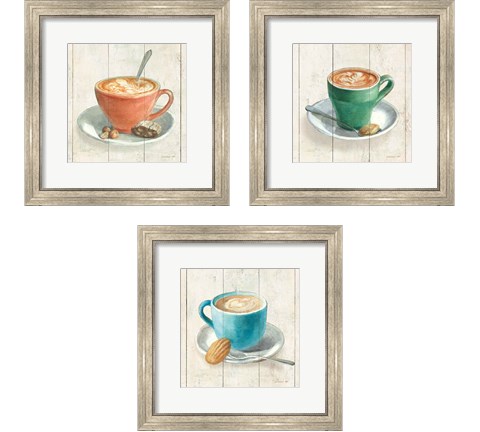 Wake Me Up Coffee 3 Piece Framed Art Print Set by Danhui Nai