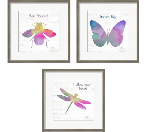 Inspirational Insect 3 Piece Framed Art Print Set by Valerie Wieners