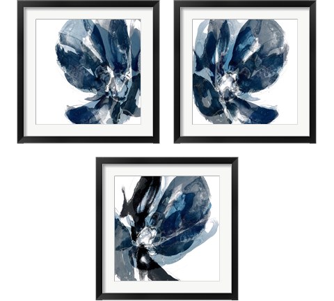 Blue Exclusion 3 Piece Framed Art Print Set by Jennifer Goldberger