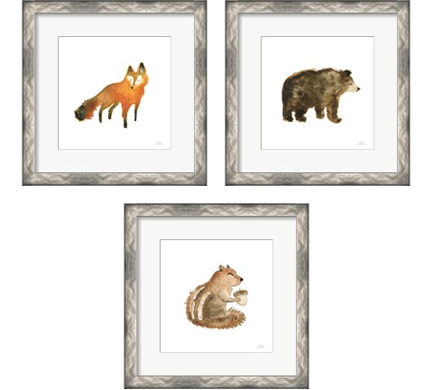 Woodland Whimsy  3 Piece Framed Art Print Set by Laura Marshall