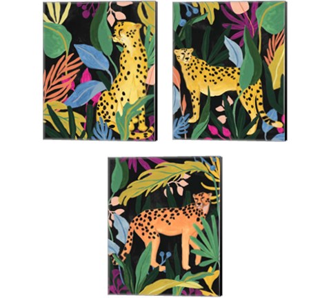 Cheetah Kingdom 3 Piece Canvas Print Set by June Erica Vess