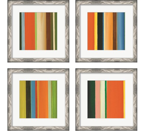 Hampton Abstract Stripe 4 Piece Framed Art Print Set by Fran Chandler
