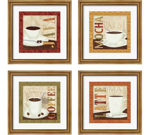 Coffee Cup 4 Piece Framed Art Print Set by Veronique Charron