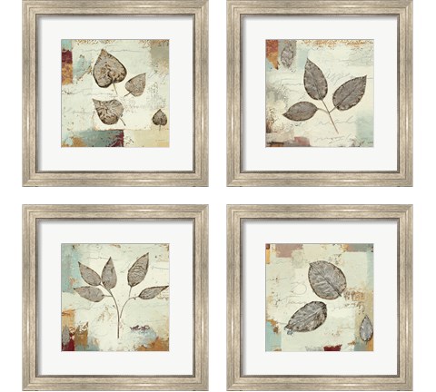 Silver Leaves 4 Piece Framed Art Print Set by James Wiens