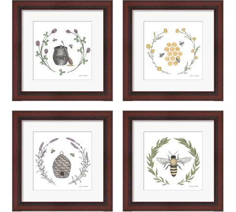 Happy to Bee Home 4 Piece Framed Art Print Set by Sara Zieve Miller
