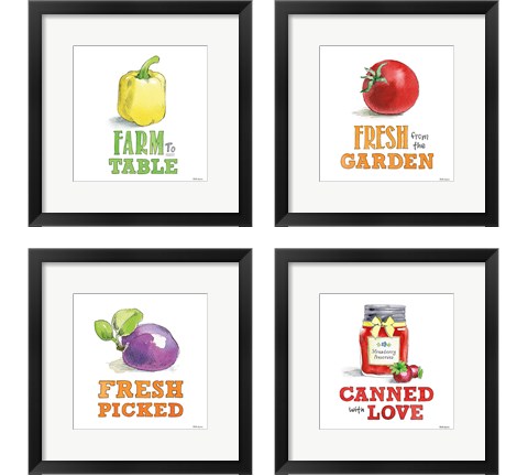 Fresh From the Garden 4 Piece Framed Art Print Set by Beth Grove