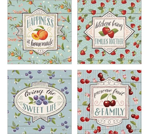 Sweet Life 4 Piece Art Print Set by Janelle Penner