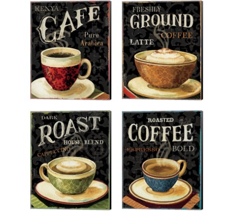 Today's Coffee 4 Piece Canvas Print Set by Lisa Audit