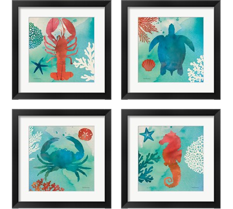 Under the Sea 4 Piece Framed Art Print Set by Studio Mousseau