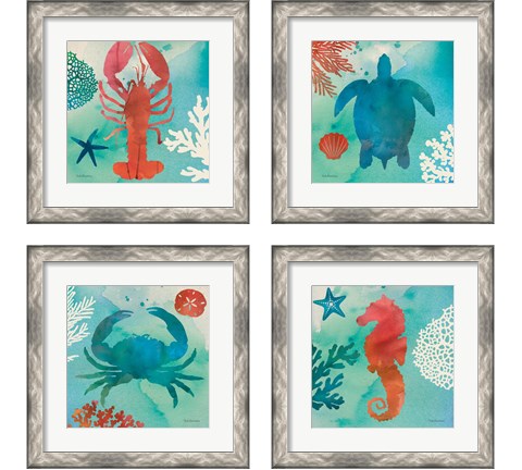 Under the Sea 4 Piece Framed Art Print Set by Studio Mousseau