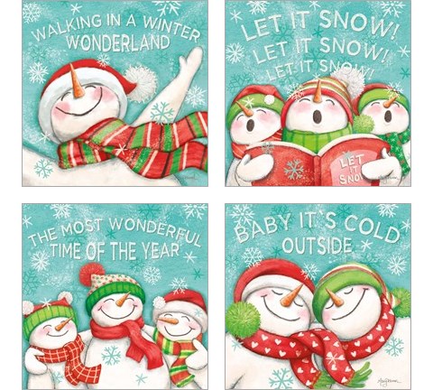 Let it Snow 4 Piece Art Print Set by Mary Urban
