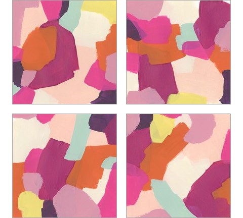 Pink Slip 4 Piece Art Print Set by June Erica Vess