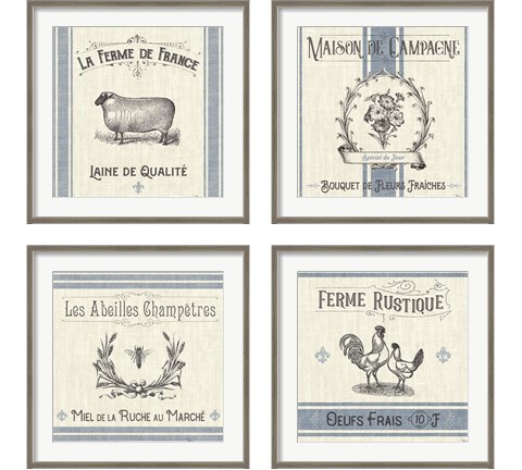 French Farmhouse 4 Piece Framed Art Print Set by Pela Studio