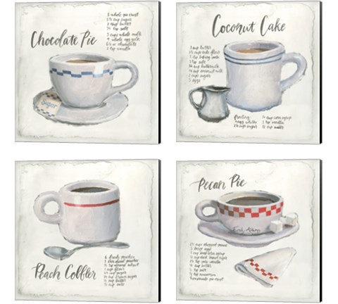 American Diner 4 Piece Canvas Print Set by Emily Adams