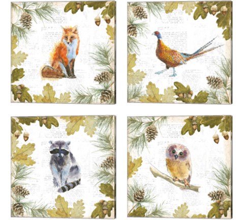 Into the Woods 4 Piece Canvas Print Set by Emily Adams