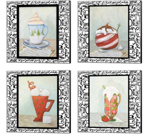 Tis the Season for Cocoa 4 Piece Canvas Print Set by Diannart