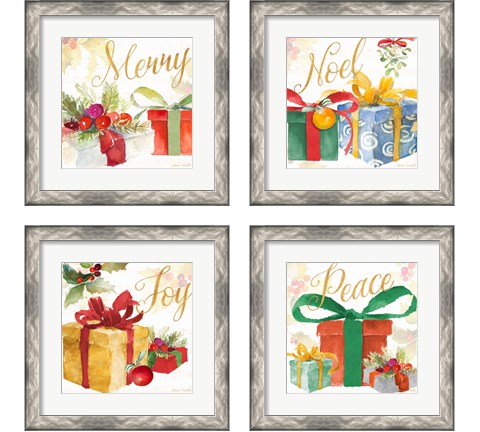 Presents and Notes 4 Piece Framed Art Print Set by Lanie Loreth