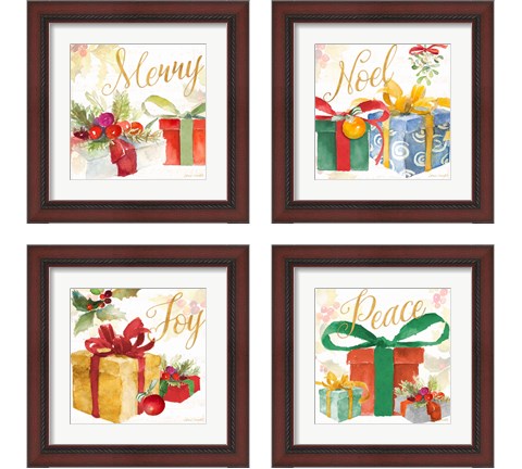 Presents and Notes 4 Piece Framed Art Print Set by Lanie Loreth