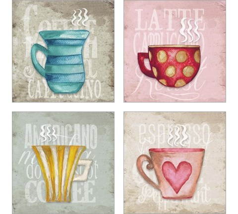 Daily Coffee 4 Piece Art Print Set by Elizabeth Medley