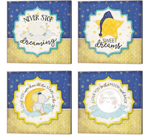 I Love You More Than All the Stars 4 Piece Canvas Print Set by Jennifer Pugh