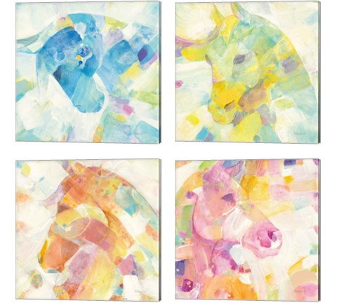 Kaleidoscope Horse 4 Piece Canvas Print Set by Albena Hristova