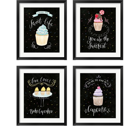 Sweet Life Dark 4 Piece Framed Art Print Set by Jenaya Jackson