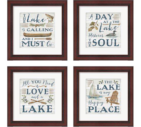 Lakeside Retreat 4 Piece Framed Art Print Set by Silvia Vassileva