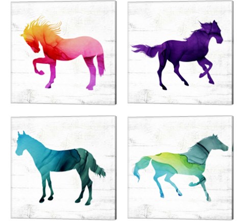 Horse 4 Piece Canvas Print Set by Valerie Wieners