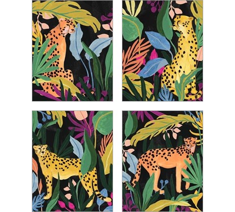 Cheetah Kingdom 4 Piece Art Print Set by June Erica Vess