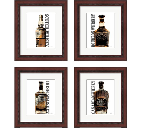 Bourbon Whiskey 4 Piece Framed Art Print Set by Avery Tillmon